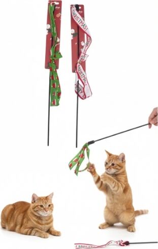 Yılbaşı Temalı Kedi Oyun Oltası
