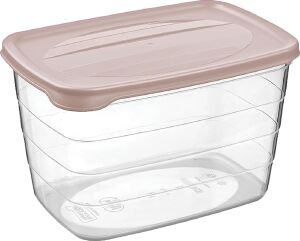 Şeffaf Kapaklı Saklama Kabı Seti, 5 Parça, Kat Kat Düzenleyici (Pembe)