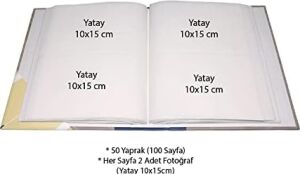Fotoğraf Albümü 10X15CM 200 Fotoğraf Kapasiteli Üçgen Love Desenli Renkli Anı Albümü