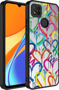 Spia Xiaomi Redmi 9c Kılıf Kalp Echo Kapak Dayanıklı Darbe Karşıtı Koruyucu Tasarım (Xiaomi Redmi 9c, Kalp)