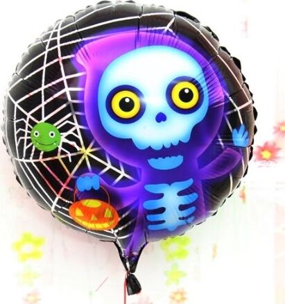 Halloween Iskelet Hayalet Folyo Balon 18 Inç