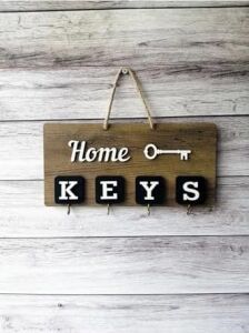Home Keys El Yapımı Ahşap Anahtar Askısı, Elbise Askısı, Askılık Pano Anahtarlık