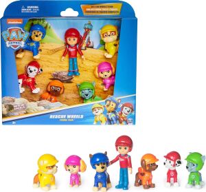 Paw Patrol Rescue Wheels - Köpek Figürleri Hediye Seti, Koleksiyon Için 7 Oyun Figürü, 3 Yaşından Büyük Çocuklar Için Oyuncak