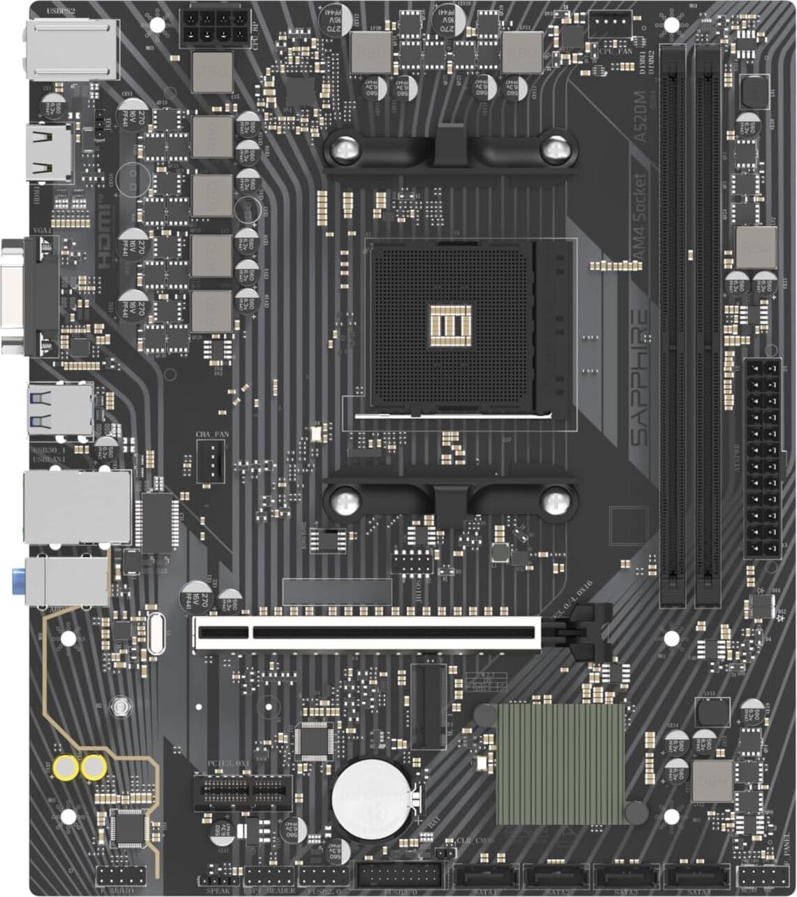 Sapphıre Anakart Amd Am4 Matx A520M-E 52119-04-40G