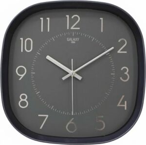Galaxy Premium Serisi Abs Kasa Duvar Saati Oval 30 cm Gri Renkli Klasik Kadran