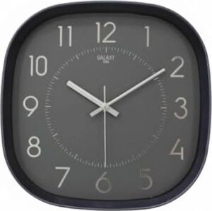Galaxy Premium Serisi Abs Kasa Duvar Saati Oval 30 cm Gri Renkli Klasik Kadran