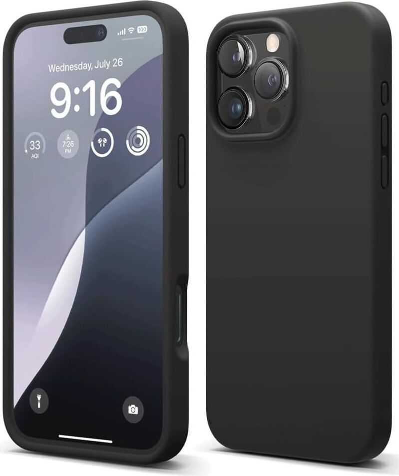 iPhone 16 Pro Kılıf First Silikon Telefon Kılıfı (Siyah)