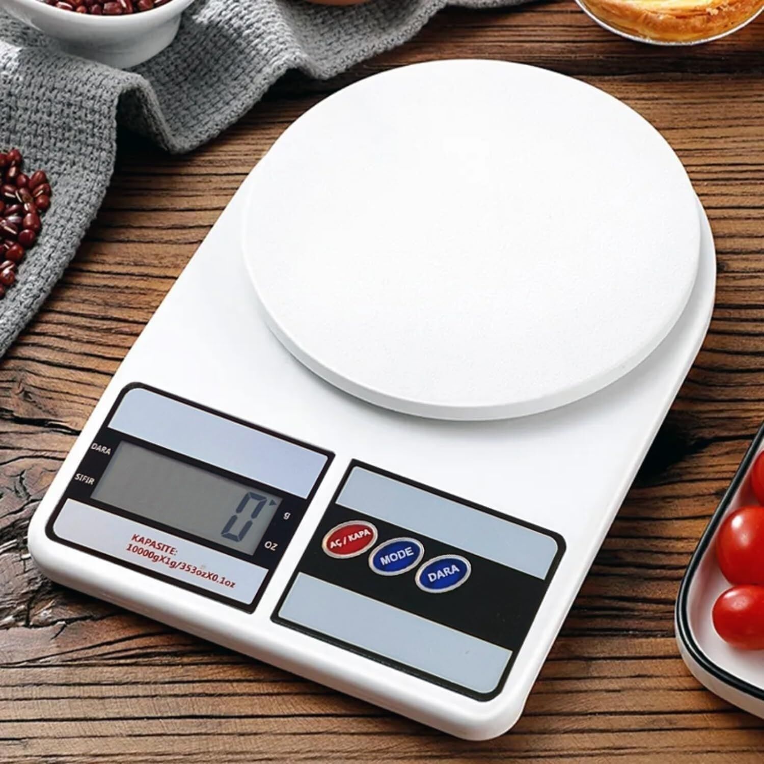Dijital Hassas 10 kg Mutfak Terazisi Tartısı LCD Ekranlı