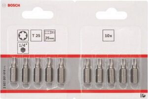 Tornavida Ucu Ekstra Sert, T25, 25 Mm, 10'lu Paket, 2607001616