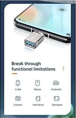 OT-8730 USB To Type-C Çevirici Soket Converter Gri