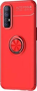 Oppo Reno 3 Pro Için Kılıf Kickstand Ring Holder Kırmızı [reno 3 Pro ile Uyumlu Kılıf - Kırmızı]