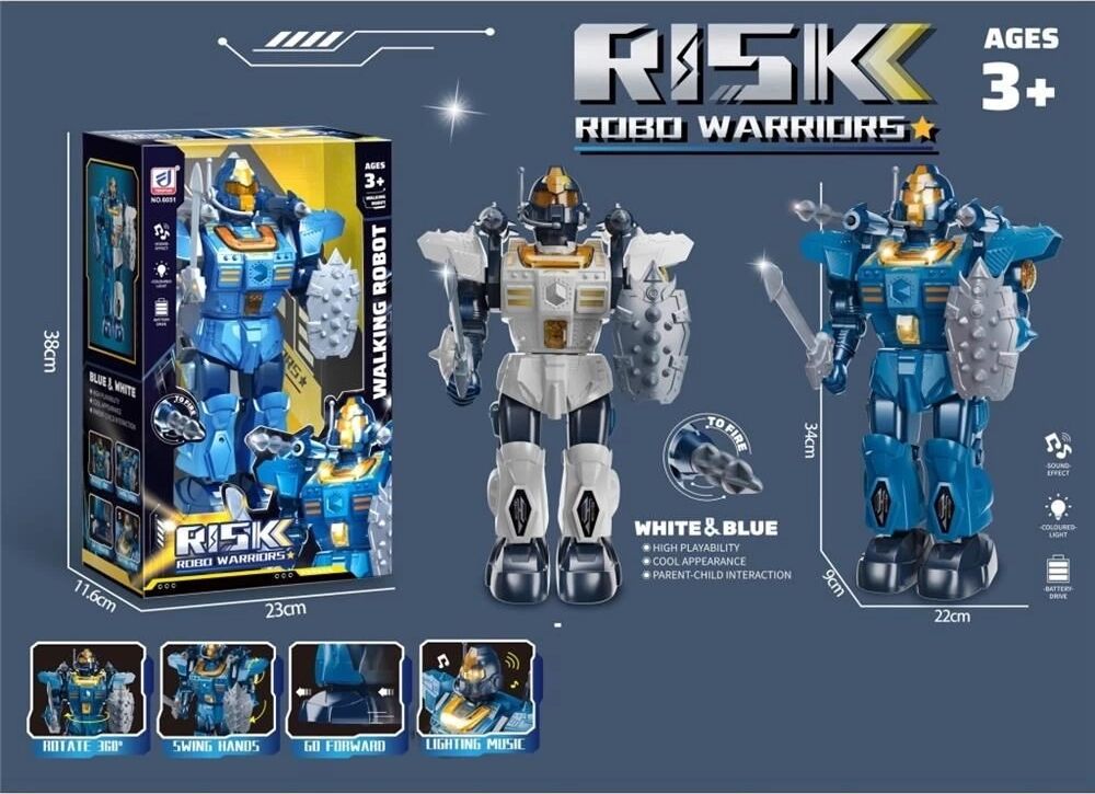 Işıklı Müzikli Roket Atan Robot -Vrd