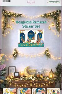 Sticker Hoş Geldin Ramazan Süsü, Ramazan Süsleri, Ramazan Tavan Süsü Ramazan Desenli Ürünler