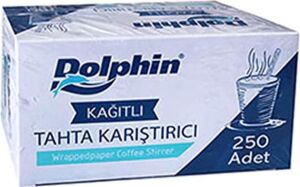Dolphin Kağıtlı Tahta Karıştırıcı 250LI Natürel