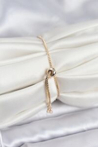 Yonca Model Zirkon Taşlı Gold Renk Asansörlü Su Yolu Bileklik