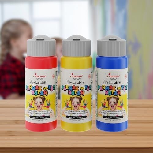 Kırmızı-Mavi-Sarı Parmak Boyası 3'lü Set 3X60ML