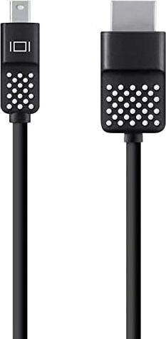 Mini 1.8 M Display Port To HDMI Cable Siyah