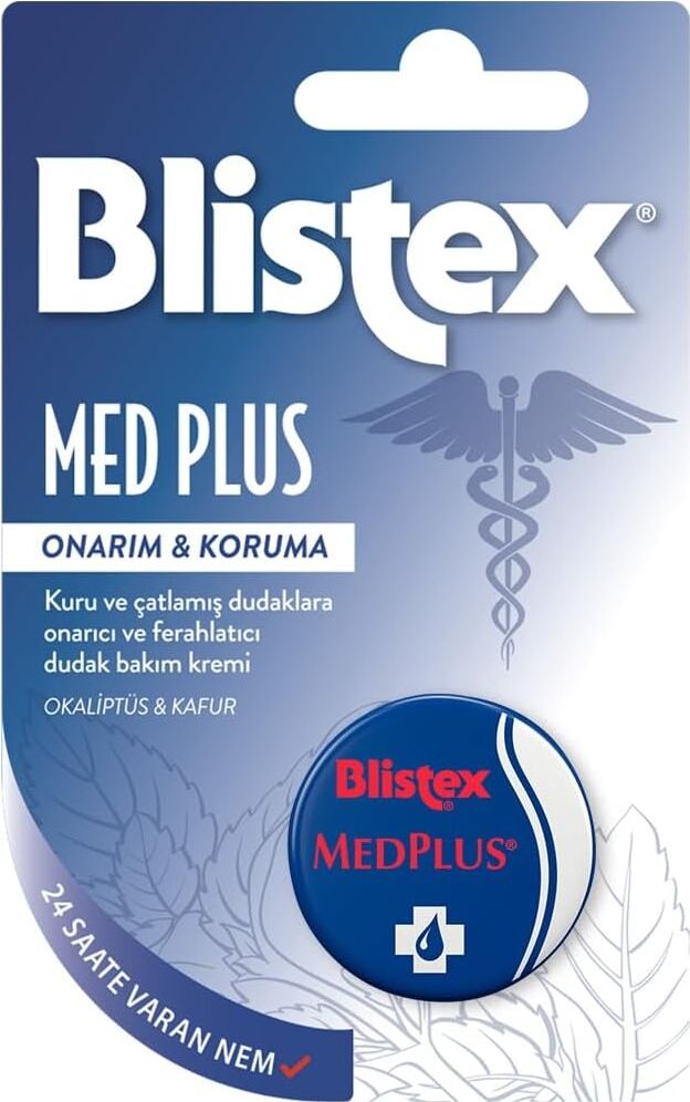 Blistex Medplus Kavanoz Kuru ve Çatlamış Dudaklara Onarıcı ve Ferahlatıcı Dudak Bakım Kremi Spf 15