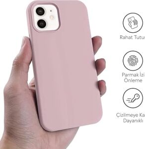 iPhone Kılıf Ince Sıvı Silikon 3 Katmanlı Tam Kaplamalı Yumuşak Jel Kauçuk Kılıf Kapak (Kapalı Lila, iPhone 11)