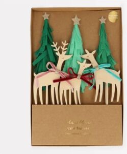 - Reindeer Cake Toppers - Ren Geyikleri Ailesi Pasta Süsü