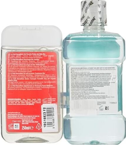 Duş Jeli Akdeniz Çileği 250 ml + Listerine Mint Ağız Bakım Suyu Hafif Tat 250 ml