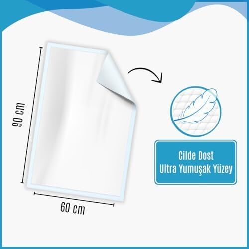 Hasta Bakım Yatak Koruyucu Örtü 60X90 cm 30 Adet – Sıvı Geçirmez, Emici