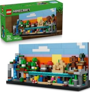 Mini Biyomlar 21589-12 Yaş ve Üzeri Çocuklar Için 5 Biyom ile Steve, Creeper ve Yağmacı Mikrofigürleri Içeren Yaratıcı Oyuncak Yapım Seti, Çocuklar Için Hediye Fikri (797 Parça)
