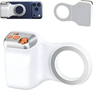 Manyetik Kamera Tutucu Grip Bluetooth 5.3 Uzaktan Kumandalı 10M Çekim Mesafesi Zoom Kontrollü 2 Kademeli Deklanşörlü Ergonomik Telefon Çekim Aparatı Tripod Uyumlu | ZP37