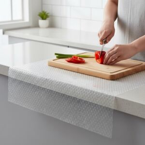 Şeffaf Pvc Kaydırmaz Raflık Dolap Içi Çekmece Örtüsü 45X300 cm