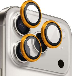 Apple iPhone 17 Pro Tekli Kamera Lens Koruma Camı Turuncu