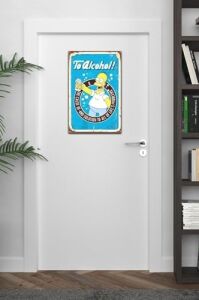 Kuşe Kağıt Duvar Posteri Simpsonlar Retro Vintage DRTR0039