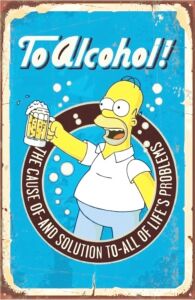 Kuşe Kağıt Duvar Posteri Simpsonlar Retro Vintage DRTR0039