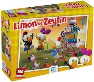 Limon ile Zeytin  100 Parça 34X24CM Çocuk Puzzle Yapboz Serisi