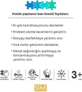 Limon ile Zeytin  100 Parça 34X24CM Çocuk Puzzle Yapboz Serisi