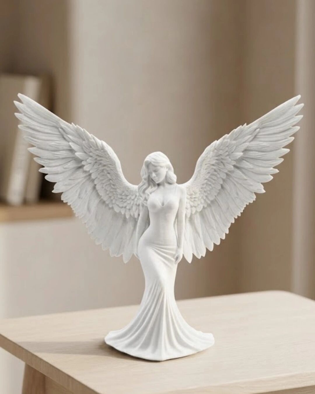 Dekoratif Melek Insan Figürlü 3D Heykel Biblo Modern Ev Dekoru