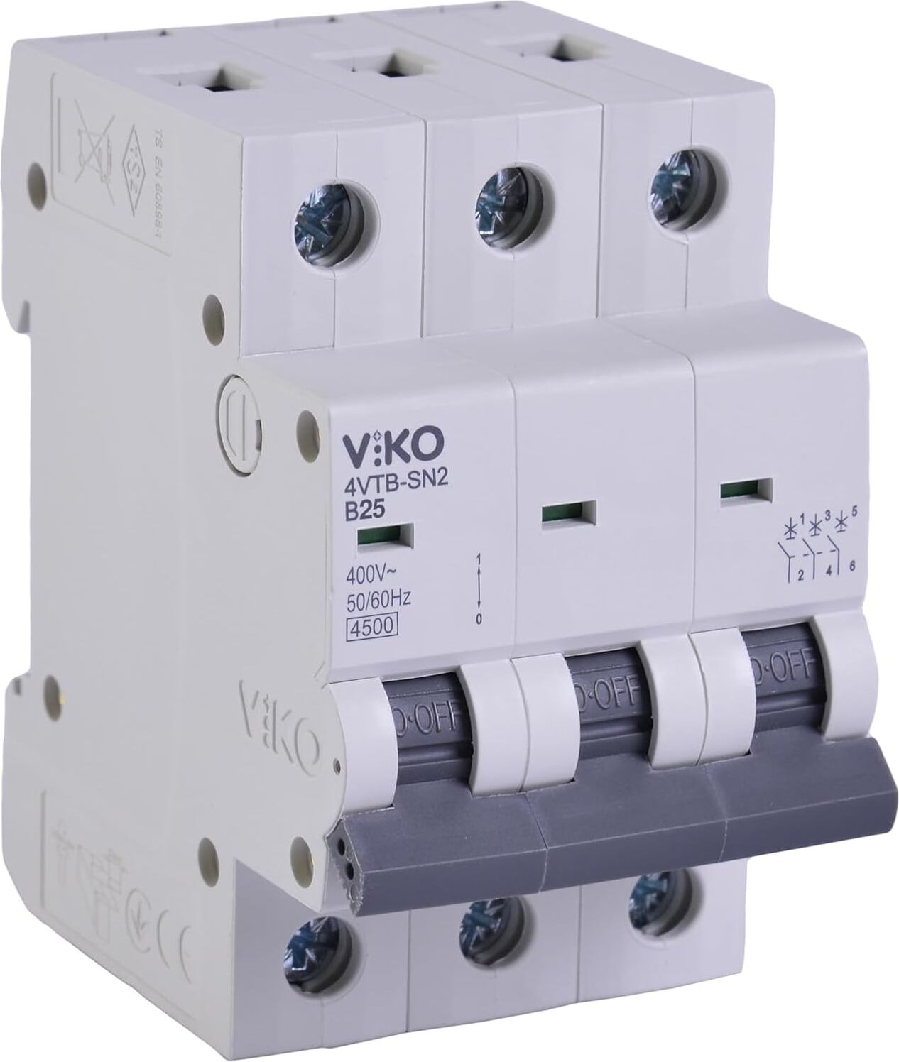 4VTB-3B25 Otomatik Sigorta 4,5ka B Tipi 3 Kutup 25A