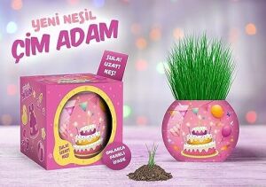 Yuup Doğum Günü Temalı Çim Adam 6'lı Set – Çocuklar Için Eğitici ve Eğlenceli Bitki Yetiştirme Kiti