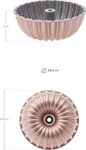 Cake Pro Dilimli Rosegold Döküm Kek Kalıbı