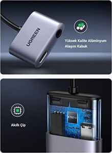 USB C - 3.5mm Kulaklık Jakı Ses Adaptörü ve Şarj Cihazı Dac Tip C - Aux Kulaklık Ayırıcı iPad Pro 2021/2020, iPad Air 4, iPad Mini 6, Galaxy S21 Ultra S20 Fe NOTE20 Tab S7+ ile Uyumlu