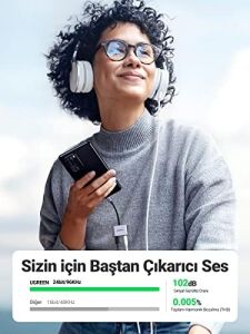 USB C - 3.5mm Kulaklık Jakı Ses Adaptörü ve Şarj Cihazı Dac Tip C - Aux Kulaklık Ayırıcı iPad Pro 2021/2020, iPad Air 4, iPad Mini 6, Galaxy S21 Ultra S20 Fe NOTE20 Tab S7+ ile Uyumlu