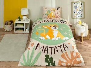 Lion King Standart Pamuk Nevresim Takımı, Yeşil, Tek Kişilik