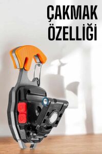 Yeni Nesil Kamp Feneri Çok Fonksiyonlu Fener Anahtarlık USB Çakmaklı Cam Kırıcı Kemer Kesici Açacak
