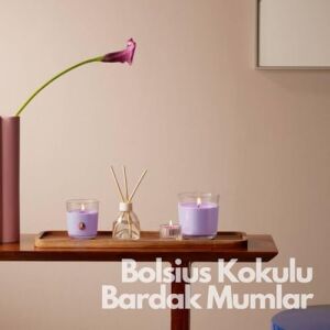 Bolsius Nar Kokulu Bardakta Mum - Vegan & Doğal & Saf Koku Özlü -Palmiye Yağı Içermez - 25 Saat Yanma Süresi - Kırmızı Renkte - 80MM/73MM
