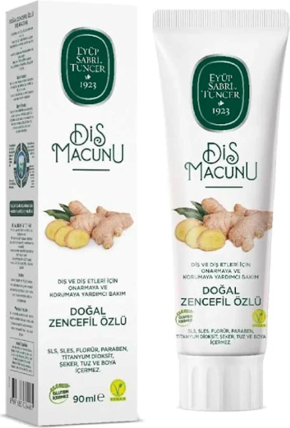 Doğal Zencefil Özlü Diş Macunu, 90ML