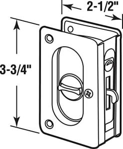 Prime-Line Products N 7367 Pocket Door Privacy Lock With Pull, 7.6cm - 1.9cm, New