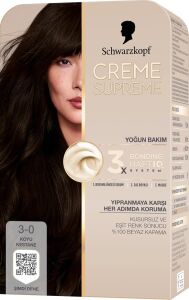 Creme Supreme Saç Boyası 3-0 Koyu Kestane