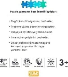 Şirinler  60 Parça 34X24CM Çocuk Puzzle Yapboz Serisi