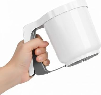 Basmalı Un Eleği 11X10 cm – Tek Elle Kullanım, Paslanmaz Tel Süzgeç, Hamur ve Tatlılar Için Pratik Elek