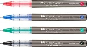 Free Ink Roller Kalem 0.7, Kırmızı, Silinmez Kalıcı Mürekkep, Iğne Uçlu, Akıcı Yazım, Mürekkep Göstergeli