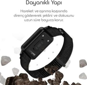 Galaxy Fit 3 ile Uyumlu Kumaş Kordon Yumuşak ve Konforlu Galaxy Fit3 Kordon Terletmeyen Nefes Alabilir Yapılı Cırt Cırt Tasarımlı  Galaxy Fit3 Kordonu
